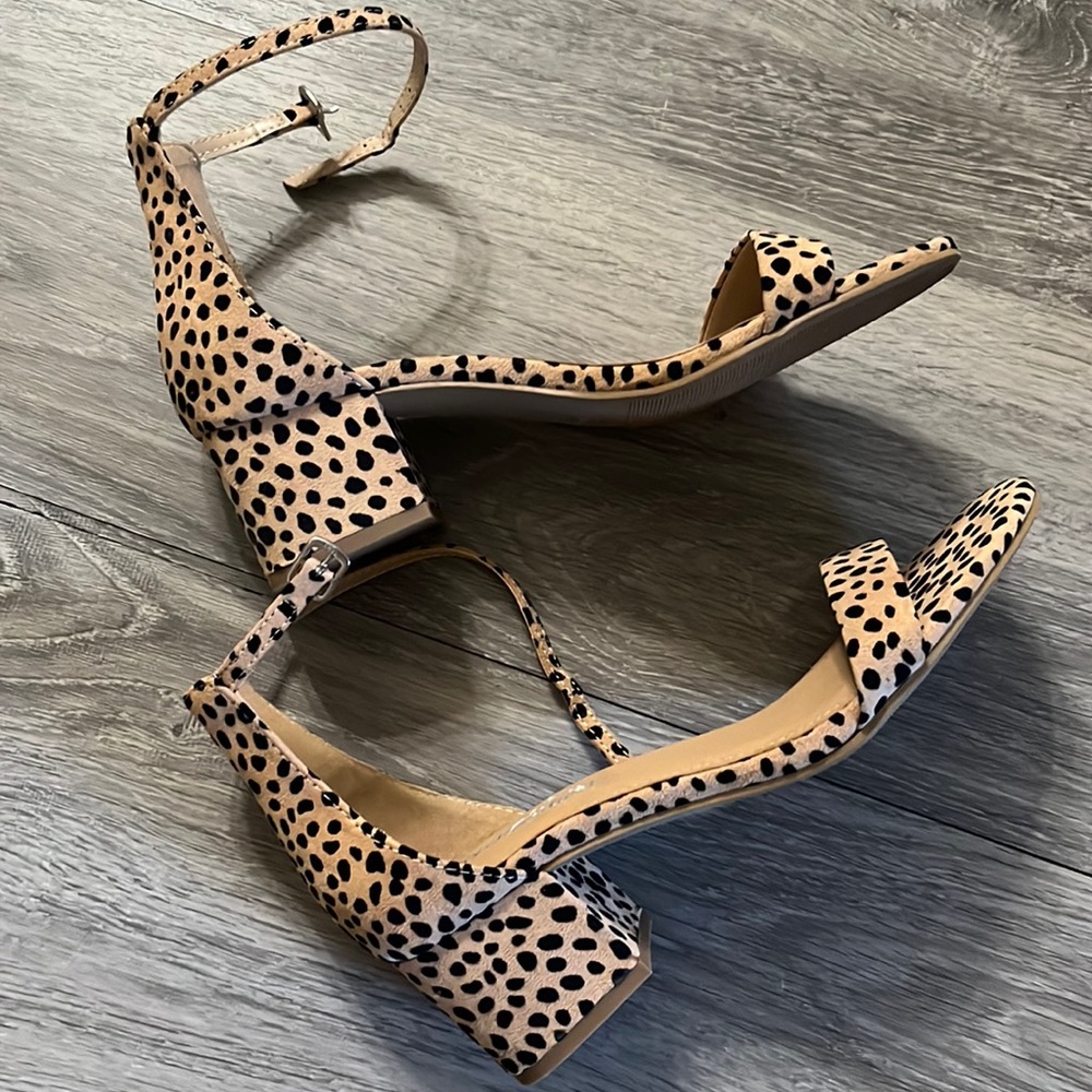 Never used. Leopard high heels